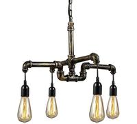 ZBZFGE Lampadini a SIGHTRIAL Feng Shui Industriale 4 LUCI V-INTAGIE in INTAGLIA in INTAGLIA PIBLE ACCIORE Lucina VACILE V-INTAGE Punk Ming Sospensione