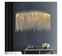 ZBZFGE Lampadini LED Lampade personalità della Villa Art a Catena di Atmosfera Semplice Moderna per la Persona Camera da Letto luci ristoranti lampadario soffitto, Luce appesa (Bianca Calda, 80 cm)