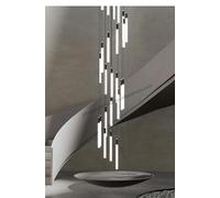 ZBZFGE Le lampadari Scale di Luce per Il Soggiorno verranno soffitto Lampada appesa a Ciondolo lussuria Moderno (Nero Leggero, 15 Teste)