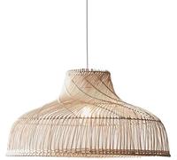 ZBZFGE Leggera Cupola Rattan Isola Cucina Grande a Mano Intrecciata Lampada appesa al soffitto Beige Moderno lampadario Vimini costieri Boho costiera per la Sala da Pranzo l'ingresso della