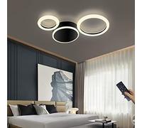 ZBZFGE Light Lamps Round Ring Designer Decorative Ceiling Lamp Dimmable with Remote Control Metal Acrylic for Living Room Hallway Creative,Gold-5 Ring，65W