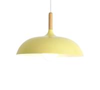 ZBZFGE Luce a Forma Cupola w/Lanterne in Legno Ferro di Quercia Colore E27 lampadario Semi -Filo per l'illuminazione dell'isola della Cucina, Sala da Pranzo, Giallo, 45 cm