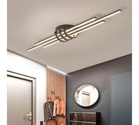 ZBZFGE Lumo Minimalista Nordico 3000-6000K Lampada Lungo Black LED Vicino alle in Metallo Body Acrilico Lampade Il lampadario a soffitto Decorativo per soggiorno/110c
