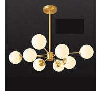 ZBZFGE Medio secolo Oro Sputnik con soffitto in Vetro di Latte sospeso a Sospensione Grande lampadario Foyer Industriale Vintage per Soggiorno Cucina Camera da Letto Isla Lampada (16 li