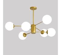 ZBZFGE Medio secolo Oro Sputnik con soffitto in Vetro di Latte sospeso a Sospensione Grande lampadario Foyer Industriale Vintage per Soggiorno Cucina Camera da Letto Isla Lampada (16 li