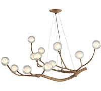 ZBZFGE Moderna Ramo Moderno Pendente secolo Bolle di Vetro lampadario Regolabile Fattoria Rustica Lampada Industriale Light Affermazione, Luce del soffitto a Sospensione