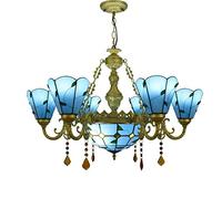 ZBZFGE Moderno lampadario del mediterraneo Blu Grande a Molti brani, Crystal Cryillights in Stile Crystal Spot Spendant Lights Set, Hallway