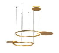 ZBZFGE Moderno lampadario LED, Luce a Sospensione Pranzo per Camera da Letto Lusso, di Illuminazione Decorativa del corridoio in Ferro Regole Regolabile Oro, Dimensione: 100 cm-3 Colore