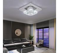 ZBZFGE Piccolo lampadario a Filo a Filo a Filo a sfioramento del soffitto, Moderna Lampada a soffitto a a Cristallino Dimmabile Luce Fresca/Luce Calda/Luce Naturale
