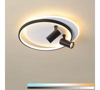 ZBZFGE Plafoniera LED Moderna Dimmerabile con Telecomando, Lampada da Soffitto con Faretti Girevole a 360°, 46W + 10W Faretto da Soffitto Rotondo Soggiorno Faretto da Soffitto per Cucina, Camera da