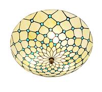 ZBZFGE Plafoniere in stile, lampada in vetro verniciato dimmerabile, lampade a sospensione con perline di cristallo vintage per soggiorno camera da letto cucina, blu, 40 blu-50 cm