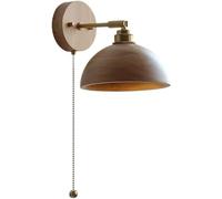 ZBZFGE Prontoni con pareti in Legno Rotondo, Industriale Vintage Lampada Parete a metà secolo per Camera Letto casa da Fattoria
