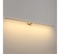 ZBZFGE Pronzo della Striscia Lunga Minimalista, sopra la Luce montata lineare LED a Specchio per luci Parete del Soggiorno Camera da Letto (Oro, 68 cm/26,8 Pollici)