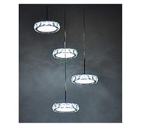 ZBZFGE S Freeture lampadario Moderno Crystal Lights Hanging Lampada Compatibile con la Sala da Pranzo Isola Luci Decor Rotonde Cold, Luce Sospensione Round Base a 4 Teste