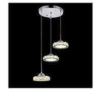 ZBZFGE S Freeture lampadario Moderno Crystal Lights Hanging Lampada Compatibile con Sala da Pranzo Isola Luci Sospensione Decorazioni per la casa Rotonde Cold, Assiciare Light Round Base a 3 Teste