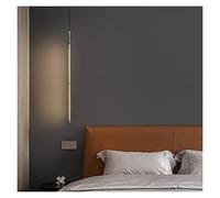 ZBZFGE S, tutto in bronzo nordico riflessivo linea soggiorno sfondo lampada da parete bar designer pendente camera da letto letto, verde lungo123 cm luce neutra