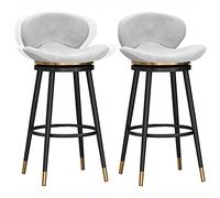 ZBZFGE Sgabelli Schienale Basso Sgabello 26/30 Pollici con Imbottitura in Velluto E Poggiapiedi, Sedia Bar per Il Bancone della Cucina del Pub Caffetteria Sala da Pranzo (-2ps,75cm/30in)