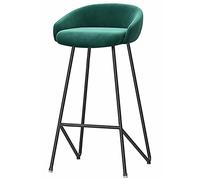 ZBZFGE Sgabelli Schienale Basso Sgabello 26/30 Pollici con Imbottitura in Velluto E Poggiapiedi, Sedia Bar per Il Bancone della Cucina del Pub Caffetteria Sala da Pranzo (Green-1ps,75cm/30in)