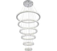 ZBZFGE Six Ring Crystal Chandelier Color Changing Series, Dining Foyer, Living Room (Sizes: 7.9"-11.8"-15.8"-19.7"-23.6"-27.6")