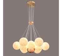 ZBZFGE Stampa 3D Moon Planet Cioncant Light Nordic Grande lampadario Nordico per la Camera da Letto Gilrs Isola Soggiorno - Milk Round Cluster Bubble Dining