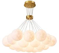 ZBZFGE Stampa 3D Moon Planet Cioncant Light Nordic Grande lampadario Nordico per la Camera da Letto Gilrs Isola Soggiorno - Milk Round Cluster Bubble Dining