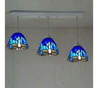 ZBZFGE Style Hanging Lights Light Orange Blue Dragonfly lampada Art Pendente Rustico Vintage Flush Mound Plafon
