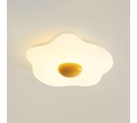 ZBZFGE White Flower Bambini Sfalta Light Creativity Nordic creatività Floreale Lampada soffitto Mid Century Crema di lampadario con Enigma in Camicia per Il del corridoio Aisle Kindergarten/42cm*11cm
