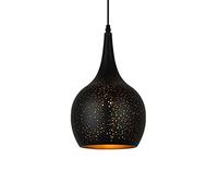 ZBZFGE WQHPLMD Iron Hollo Hollow Light Black E27 nostalgica lampadario retrò in Stile Industriale Apparecchio di Illuminazione appesa alla Sala da Pranzo Creativa Lampada a soffitto