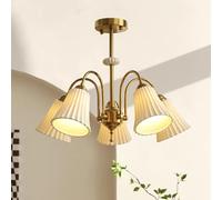 ZBZFGE WQHPLMD Latte di metà secolo Tavolo Pranzo Oro a soffitto Grande Cilindro Leggero lampadario in Vetro per? Camera da Letto Salotto Coltivazione Cucina Foyer Ingresso