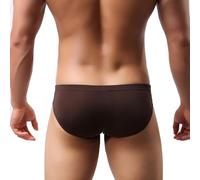 ZC8bdbd Intimo da uomo Slip Head U Convex Pocket Ultra-sottile Trasparente Ice Silk Forchetta Vita Bassa Pantaloni Pantaloncini