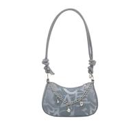ZCABYBD Borsa Donna dal Temperamento E dallo Stile Straniero A Tracolla Design di Nicchia alla Moda in Pu da Ascella Semplice-Blu