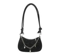 ZCABYBD Borsa Donna dal Temperamento E dallo Stile Straniero A Tracolla Design di Nicchia alla Moda in Pu da Ascella Semplice-Nero