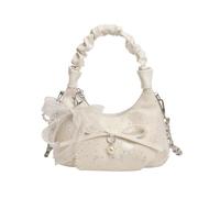 ZCABYBD Borsa Donna Delicata A Pieghe dallo Stile Straniero, alla Moda E Versatile per Le Donne, Tracolla con Catena-Colore Champagne