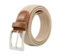 ZCABYBD Cintura Uomo Basic per E Donna, Casual Elastica da Golf, Pantaloni in Tela Intrecciata Traspirante Versatile-beige-105 Centimetri