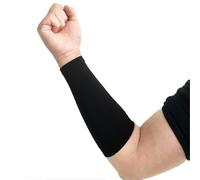 ZCaiJinBao Manicotto di copertura per avambraccio a compressione, per tatuaggi, correttore e supporto sportivo, design traspirante e regolabile, Nero , L