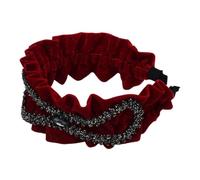 Zcargel Graziose fasce per capelli in velluto, 2/1 pezzo, fascia per capelli da donna con strass, stile vintage, accessori per capelli larghi