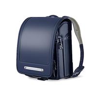 ZCBYBT Ransel Randoseru Automatic Lock Schoolbag Peso Leggero PU Pelle Giapponese Box Zaino, per Ragazze E Ragazzi,Blu,32 * 15.5 * 23.5cm