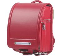 ZCBYBT Zaino in Pelle in Pelle Leggera Randoseru Ransel Giapponese Borse per Ragazze per Ragazzi,Rosso,33 * 24 * 15cm