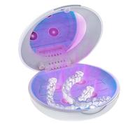 ZCCMWLVSHUO Porta Protesi Dentale con Luce Disinfettante UV, Contenitore Apparecchio Denti Disinfetta Pulisce E Rimuove Gli Odori, Custodia Dentiera Portatile Portatile, Perfettamente Protetto