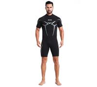ZCCO Tuta corta in neoprene per uomo e donna, tuta da immersione corta da 3 mm per uomo e donna, perfetta per surf, immersioni, sport acquatici (uomo, S)