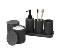 ZCCZ Set Bagno Accessori Completo 6 pezzi Kit con Dispenser Sapone Porta