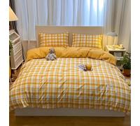 ZCCZJS 4 pezzi Set di biancheria da letto Foglio a montaggio Microfibra spazzolato Copritura piumino Cestino per letti Foglio di letto Doppio set di coperture per il piumino set di biancheria da letto