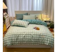 ZCCZJS 4 Pezzi Set di Biancheria da Letto Foglio a Montaggio Microfibra Spazzolato Copritura Piumino Cestino per Letti Foglio di Letto Doppio Set di coperture per Il Piumino Set di Biancheria da