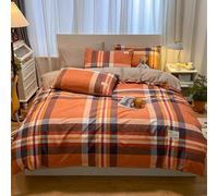 ZCCZJS 4 Pezzi Set di Biancheria da Letto Foglio a Montaggio Microfibra Spazzolato Copritura Piumino Cestino per Letti Foglio di Letto Doppio Set di coperture per Il Piumino Set di Biancheria da