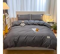 ZCCZJS 4 Pezzi Set di Biancheria da Letto Foglio a Montaggio Microfibra Spazzolato Copritura Piumino Cestino per Letti Foglio di Letto Doppio Set di coperture per Il Piumino Set di Biancheria da