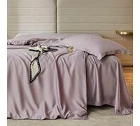 ZCCZJS 4 Pezzi Set di Fogli Completi Morbidi, Fogli di Letto Full Size, Traspiranti e Raffreddamento, Include Super Morbido, 1 Foglio, 1 Copertura Trapunta, 2 federe L-1,8 m