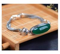 ZCCZJS 925 braccialetto di gemme di grandi dimensioni in argento sterling, coppie di uomini e donne retrò che si sposavano gioielli di souvenir per un regalo di San Valentino di alto giorno.