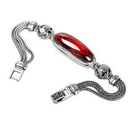 ZCCZJS 925 braccialetto di gemme di grandi dimensioni in argento sterling, coppie di uomini e donne retrò che si sposavano gioielli di souvenir per un regalo di San Valentino di alto giorno.