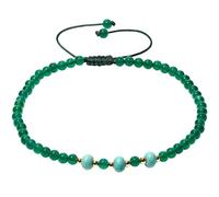 ZCCZJS Agata verde spirituale/Turquoisme di perline di perline regolabili a mano Regolati fatti per la spiaggia di spiaggia di gioielli boho cavigliere per donne Buona fortuna