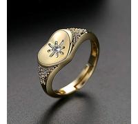 ZCCZJS Anelli aperti per donne, anello regolabile Golden Heart